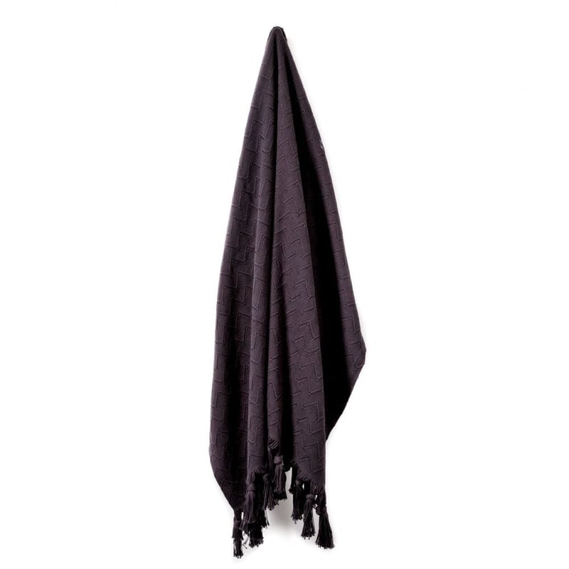 European Collection Antalya Charcoal Throw
