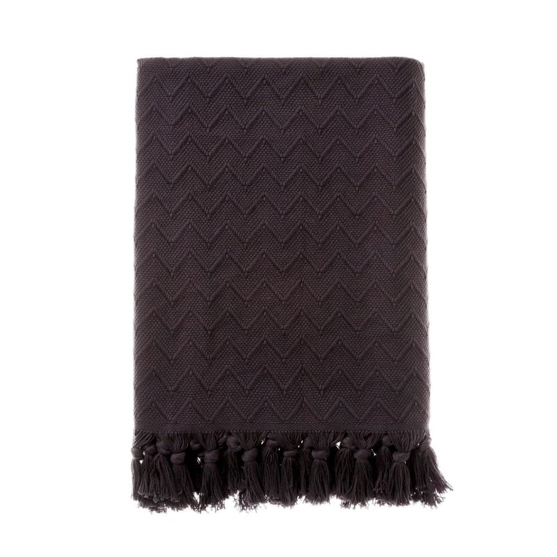 European Collection Antalya Charcoal Throw