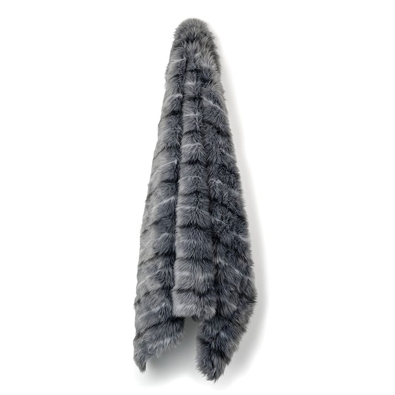Montana Fur Grey Stripe Throw