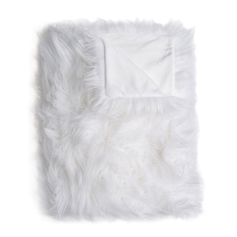 Alpine Fur Bright White Throw