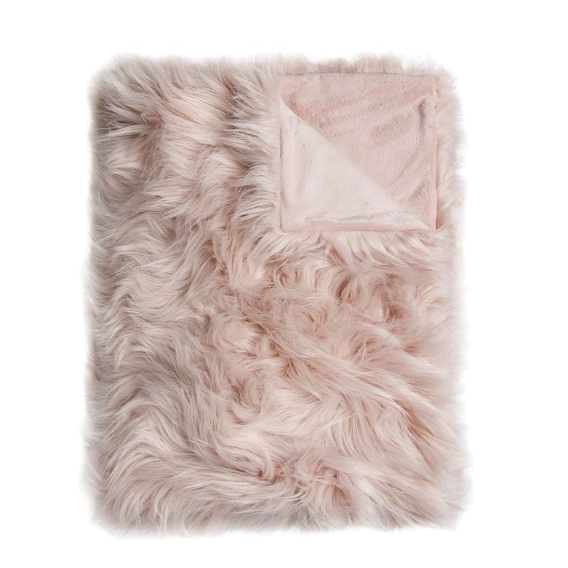 Alpine Fur Dusty Pink Throw