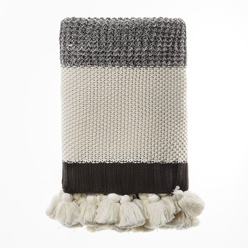 Helsinki Black and Cream Throw
