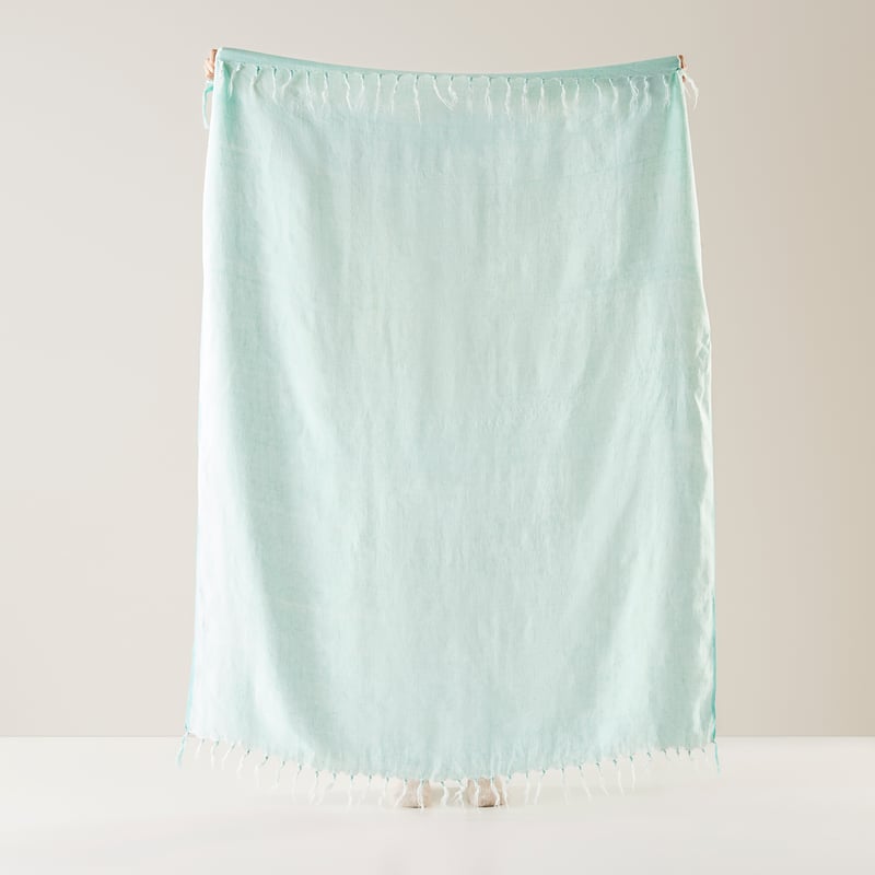 Malmo Spearmint Linen Throw