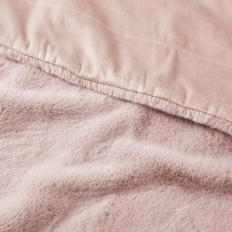 Astoria Dusty Pink Fur Throw