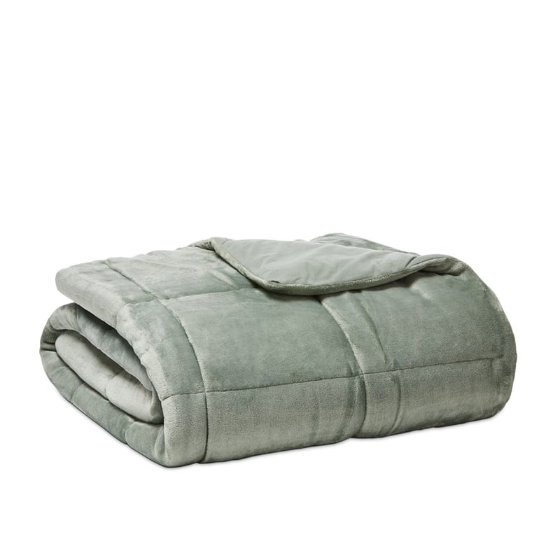 Plush Sage Quilted Blanket