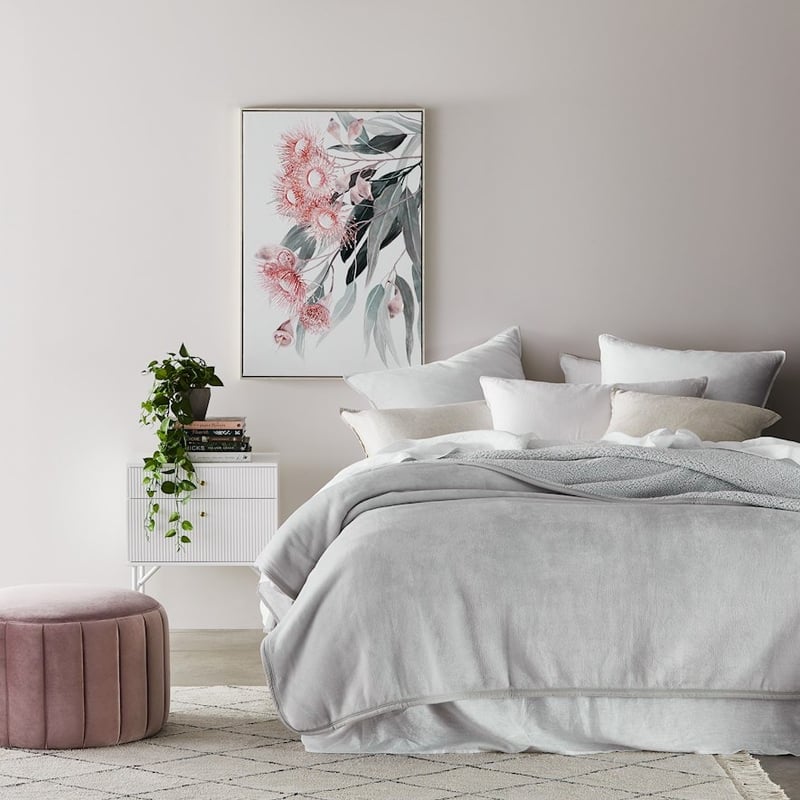 Sherpa Silver Blanket