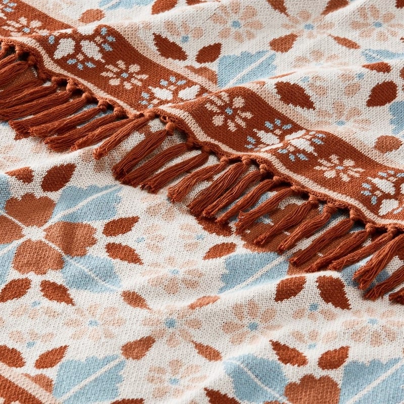 Welcome Home Natural Knitted Throw