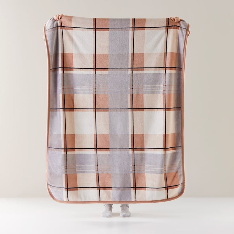 Sherpa Brown Check Throw