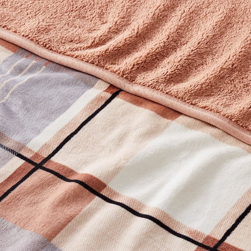 Sherpa Brown Check Throw