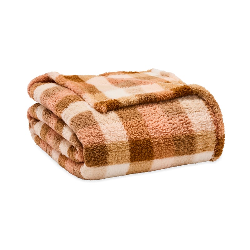Sherpa Earth print blanket