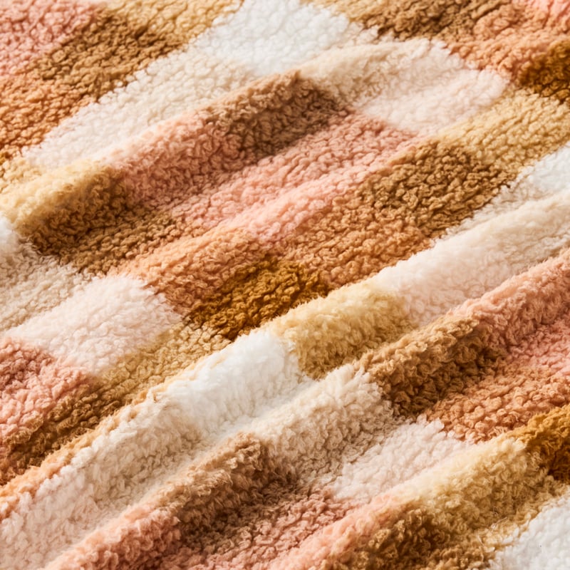 Sherpa Earth print blanket