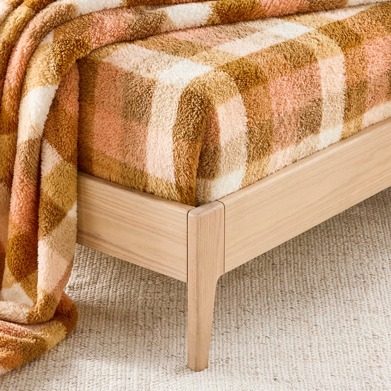 Sherpa Earth print blanket