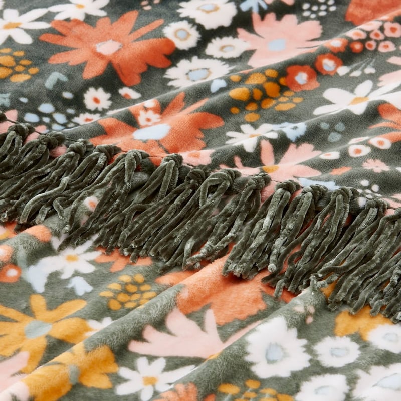 Supersoft Blobby Floral Blanket