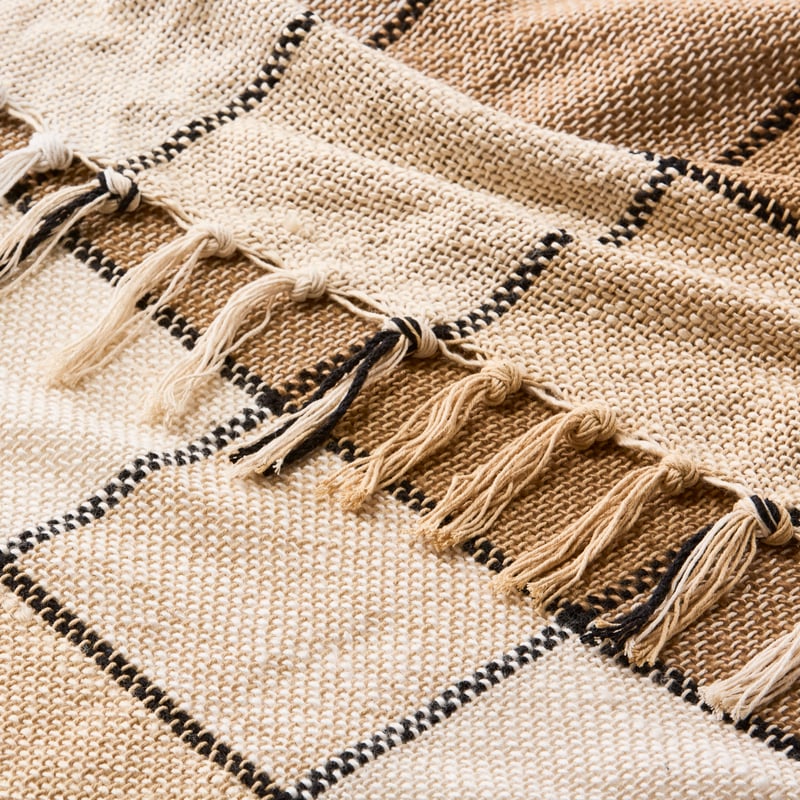 Coogee Brown Check Throw