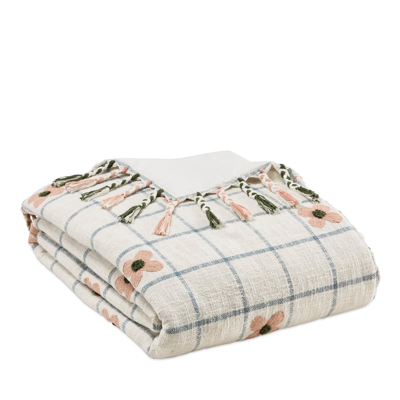 Daisy  White & Pink Check Blanket