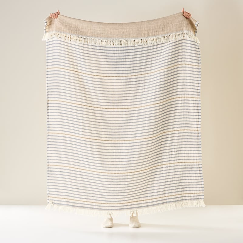 European Pellegrini Blue Throw