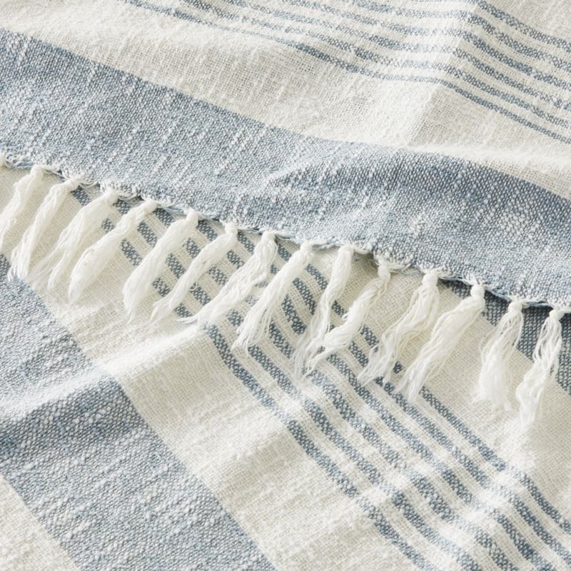 Argo Blue Stripe Throw 