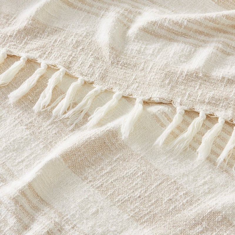 Argo Natural Stripe Throw