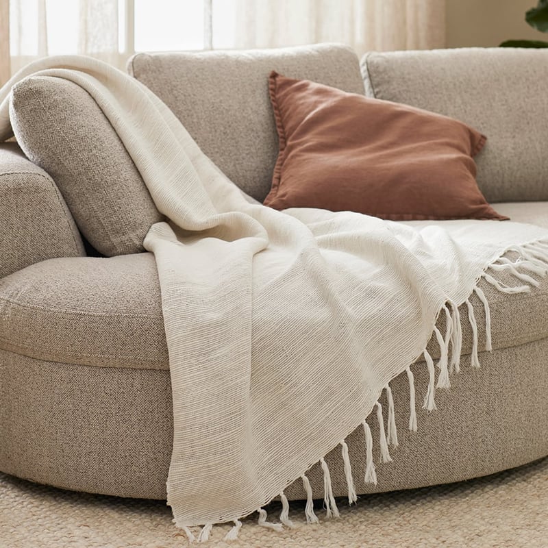 Caspian White Throw