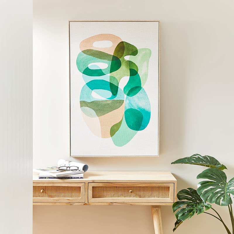 Retro Earth Spiral Spring Collage Canvas