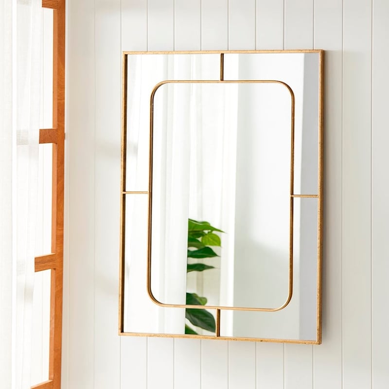 Gatsby Antique Gold Rectangle Mirror