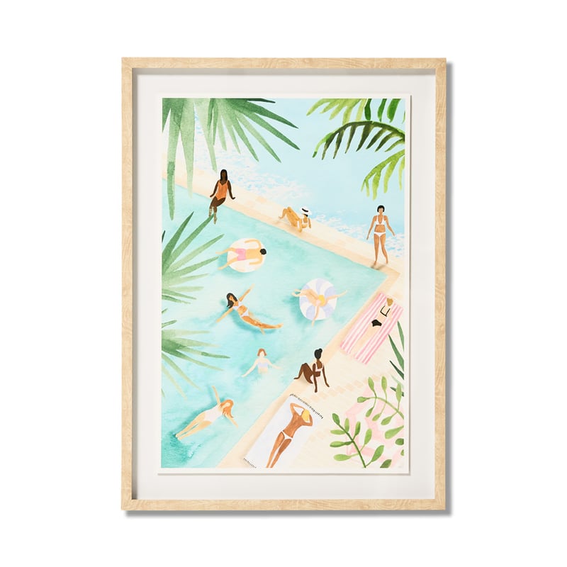 Summer Living Pool Framed Wall Art