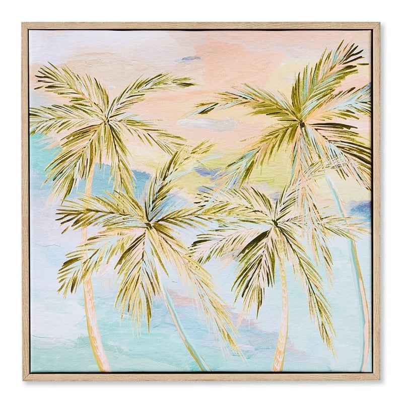 Ocean Breeze Palms Canvas