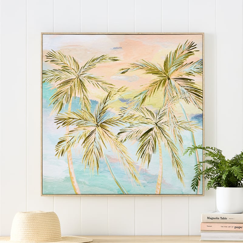 Ocean Breeze Palms Canvas