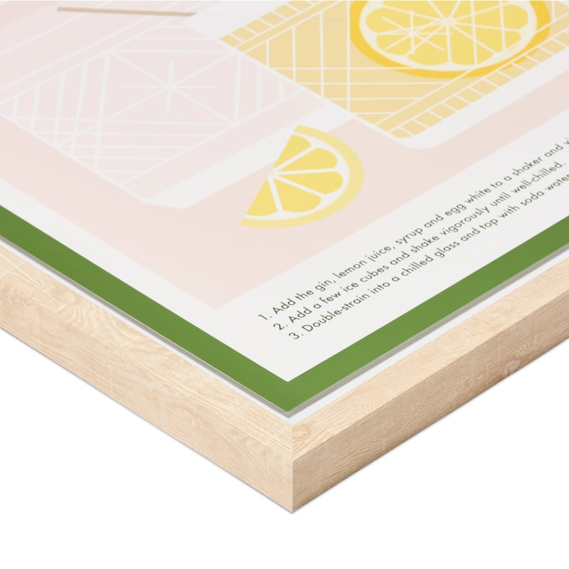 Cocktail Gin Fizz Framed Wall Art
