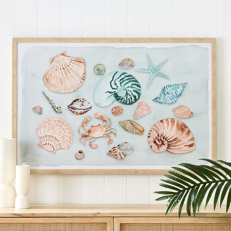 Summer Breeze Fish & Shells Sea Life Canvas