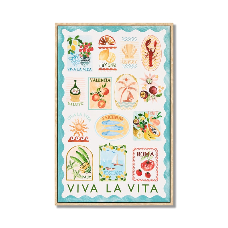 Viva La Vita Stamps Canvas