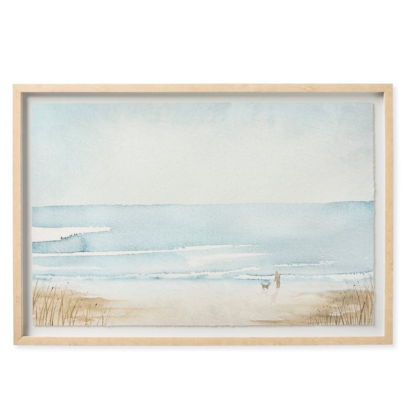 Clear Skies Beach Walk Framed Wall Art