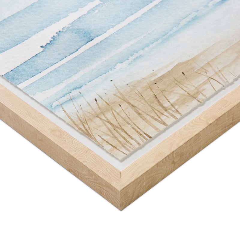 Clear Skies Beach Walk Framed Wall Art