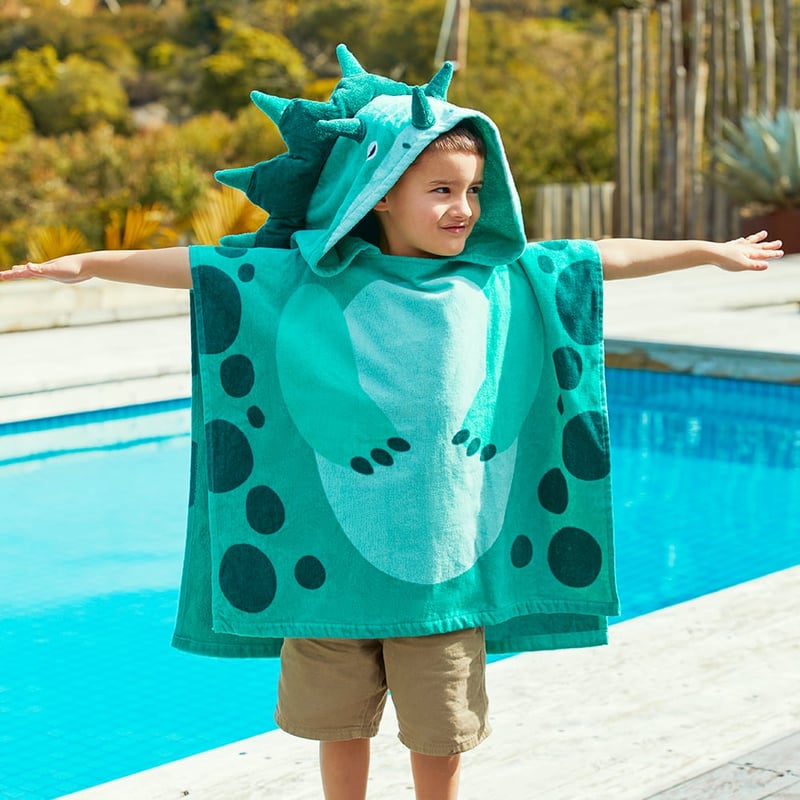Kids Dino Hooded Towel