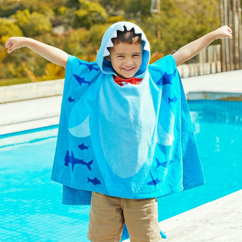 Kids Shark Hooded Towel