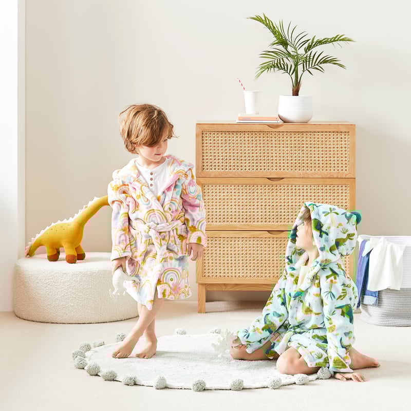 Ultra Soft Dino Safari Kids Bath Robe
