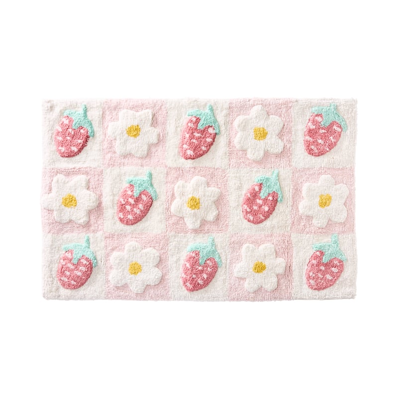 Strawberry Daisies Kids Bath Mat