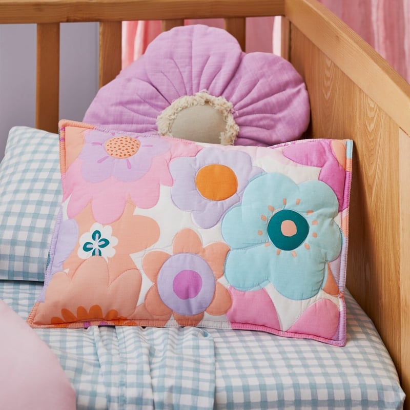 Poppy Floral Quilted Cot Quilt Cover Set