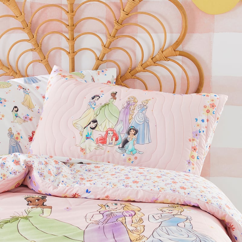 Disney Flower Princess Pink Quilted Quilt Cover Set
