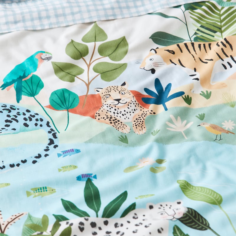 Animal Paradise Jungle Green Quilt Cover Set