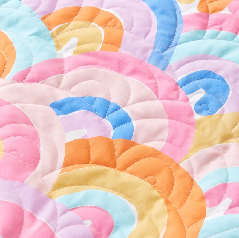 Rainbow Burst Multi Quilted Quilt Cover Set