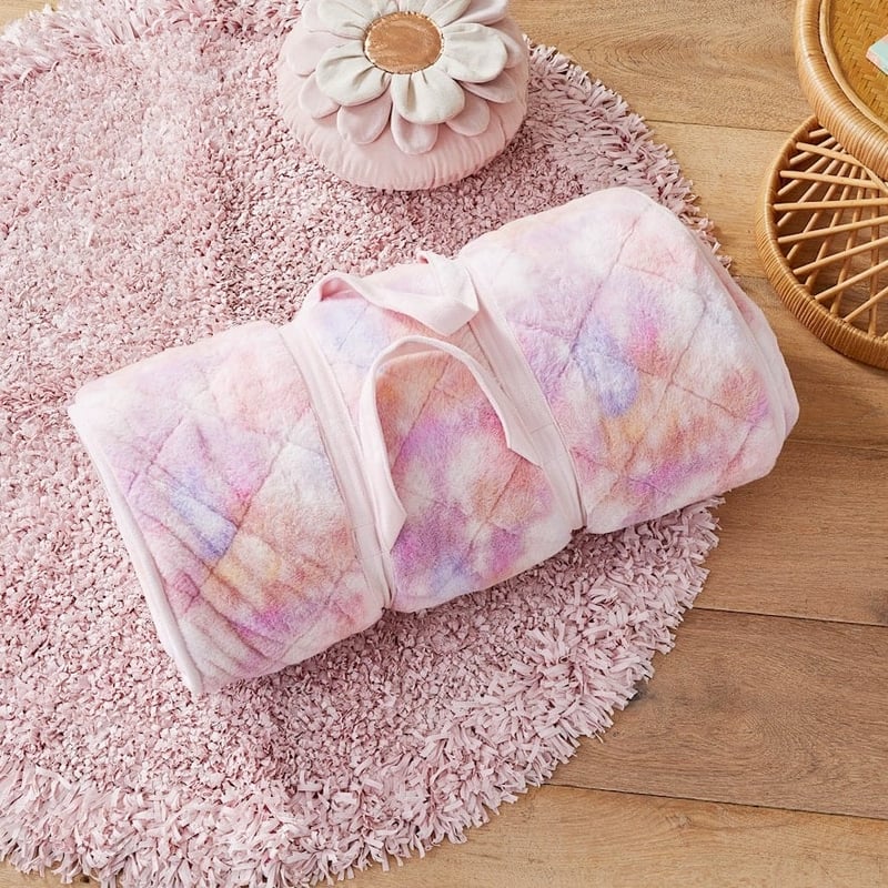 Tie Dye Multi Faux Fur Sleeping Bag