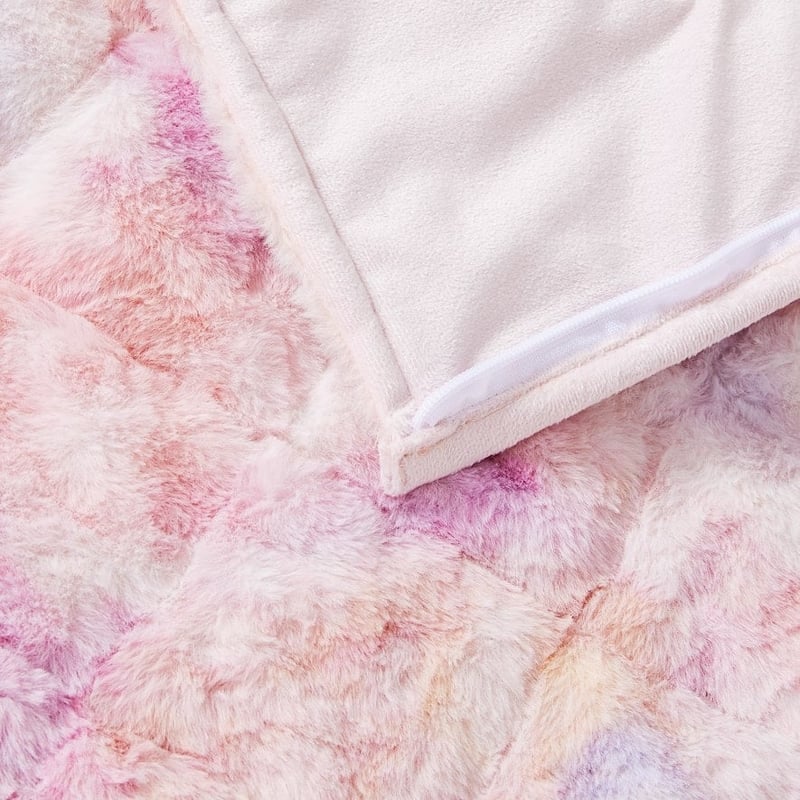 Tie Dye Multi Faux Fur Sleeping Bag
