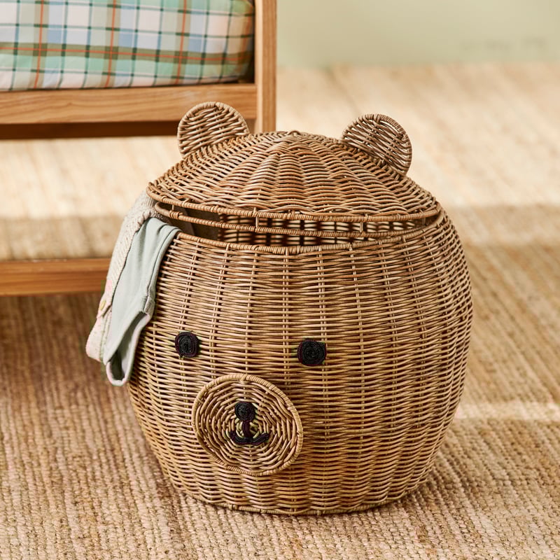 Kids Bear Natural Storage Basket