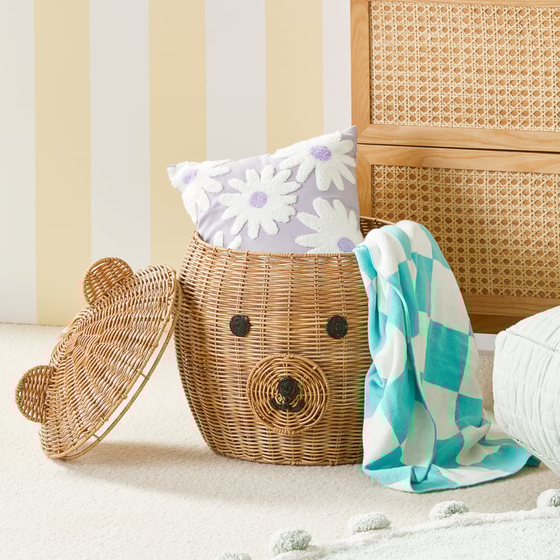 Kids Bear Natural Storage Basket