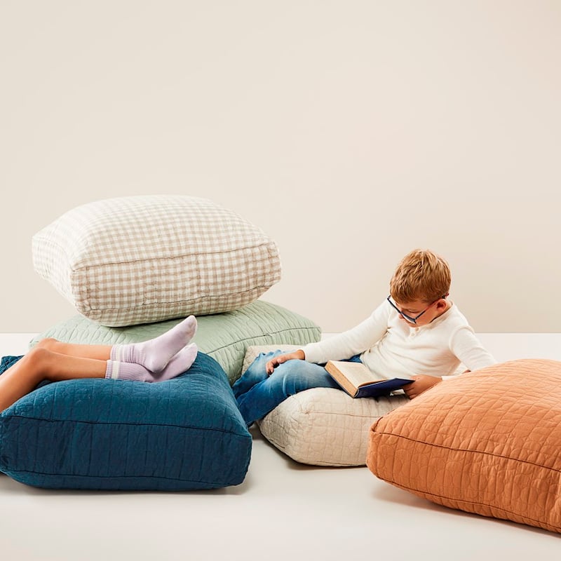 Vintage Washed Linen Linen Floor Cushion