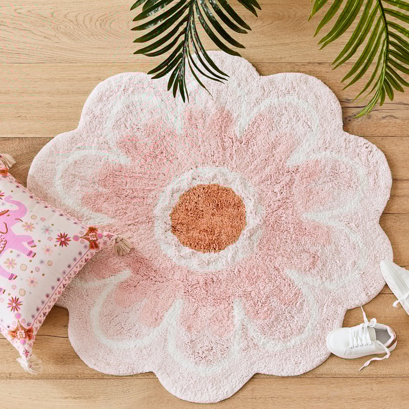 Leena Pretty Flower Round Designer Rug Collection
