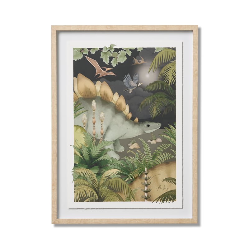 Fleur Harris Prehistorica Stegosaurus Wall Art