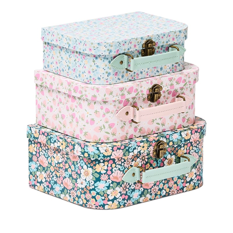 Floral Heirloom Suitcase Set of 3  