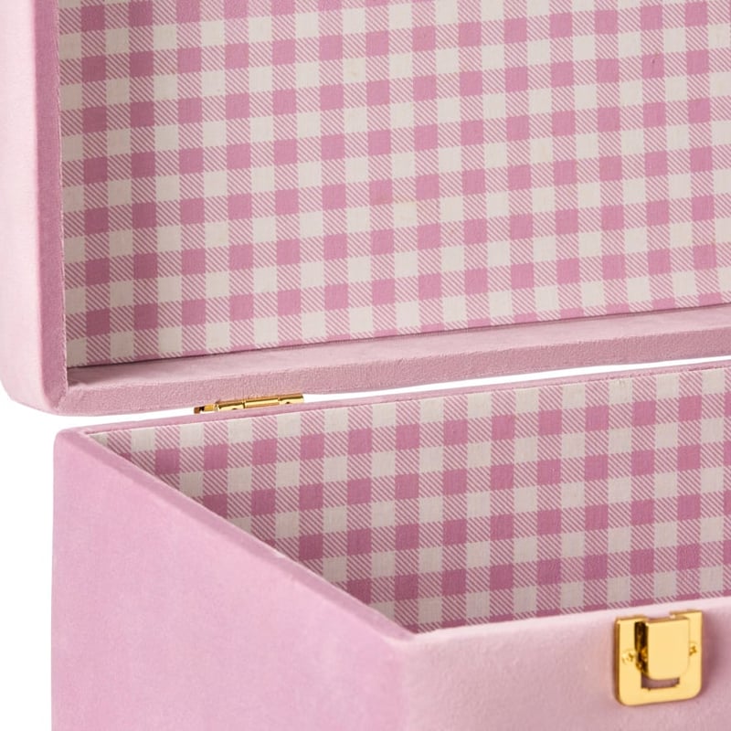 Keepsake Lilac Gingham Suitcase Set of 2